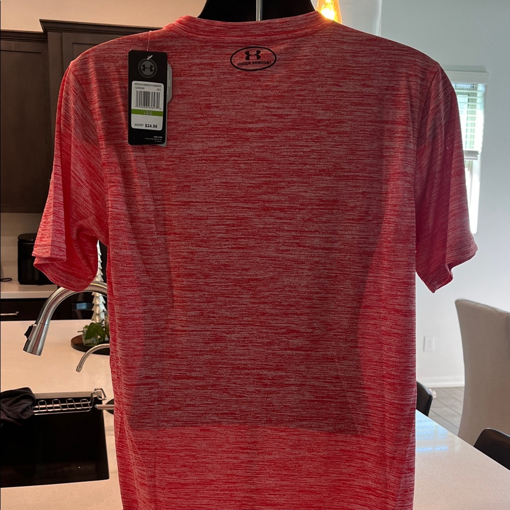 Under Armour Men's Heathered Red Tee - Picture 2 of 4